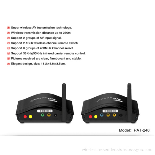 PAKITE 2.4GHZ SMART 2.4GHz vedio sender WITH IR REMOTE CONTROL